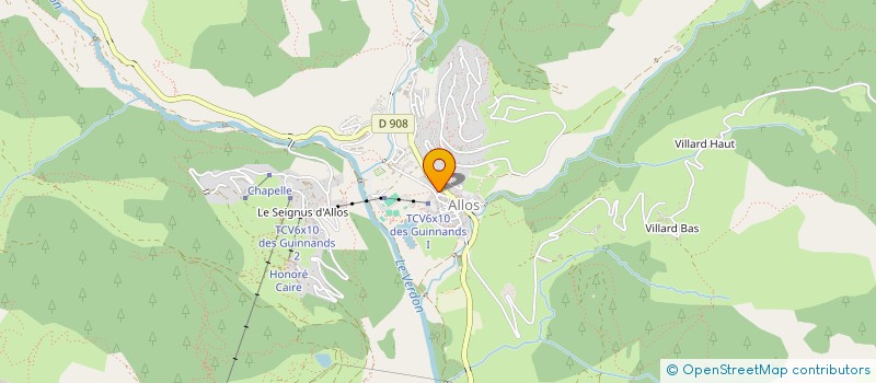 localisation de l'entreprise ALLOS SPORT à ALLOS