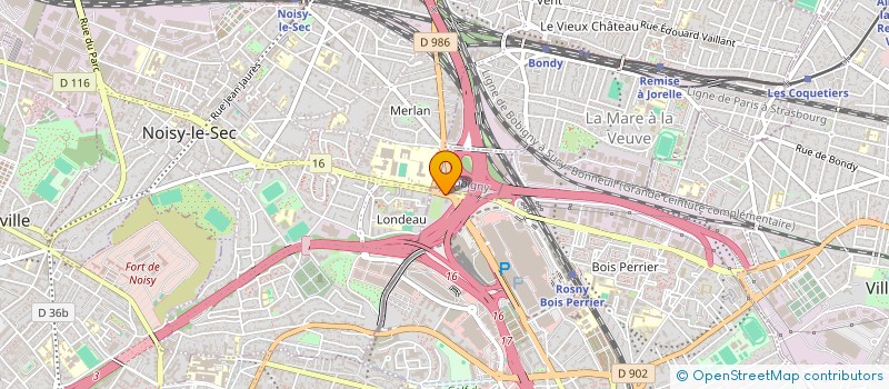 localisation de l'entreprise ALLROAD à ROSNY-SOUS-BOIS