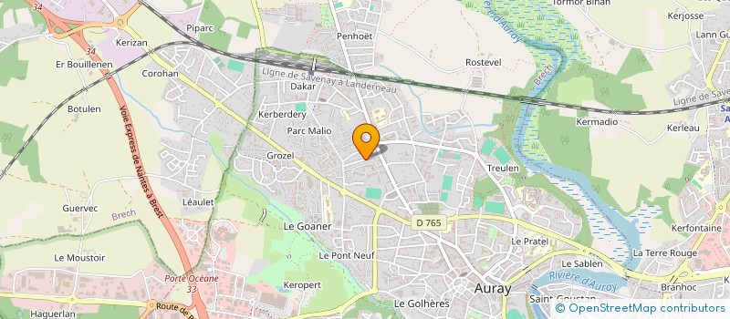 localisation de l'entreprise ALLUNA à AURAY