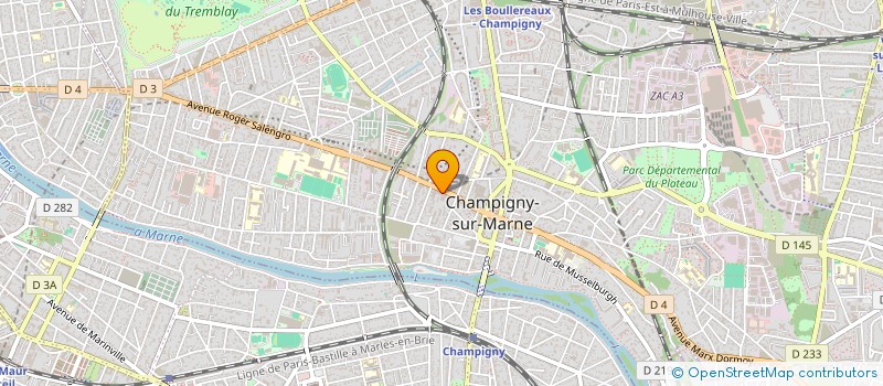 localisation de l'entreprise ALLURE à CHAMPIGNY-SUR-MARNE
