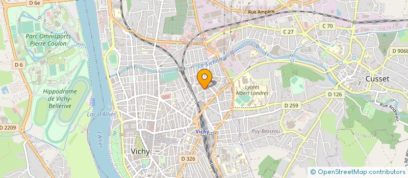 localisation de l'entreprise ALLYANSE FINANCES à VICHY