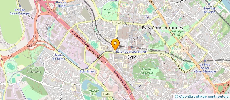 localisation de l'entreprise ALLYS BEAUTY à EVRY-COURCOURONNES