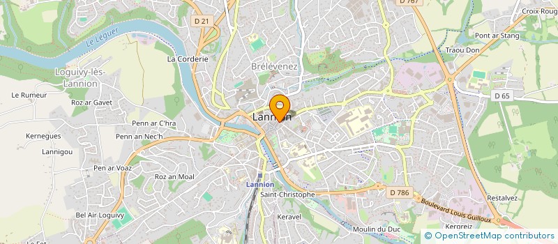 localisation de l'entreprise ALM  LANNION