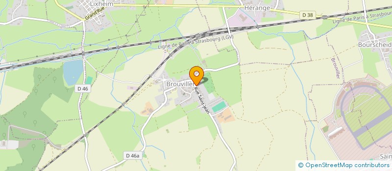 localisation de l'entreprise ALM 57  BROUVILLER