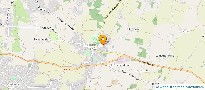 localisation de l'entreprise ALM à LA PLAINE-SUR-MER