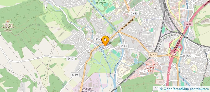 localisation de l'entreprise ALM'90 à BAVILLIERS