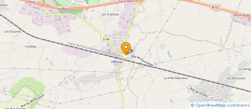 localisation de l'entreprise ALM MACONNERIE  YFFINIAC