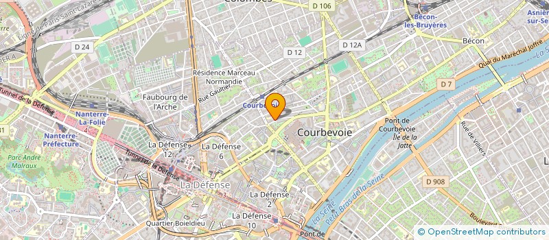 localisation de l'entreprise ALMA COURBEVOIE CUISINE CENTER à COURBEVOIE