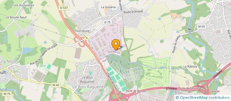 localisation de l'entreprise ALMA COURSES à TREILLIERES