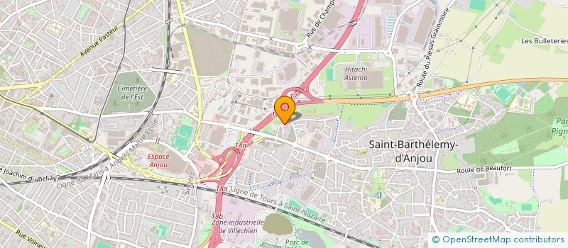 localisation de l'entreprise ALMA DANSE  SAINT-BARTHELEMY-D'ANJOU