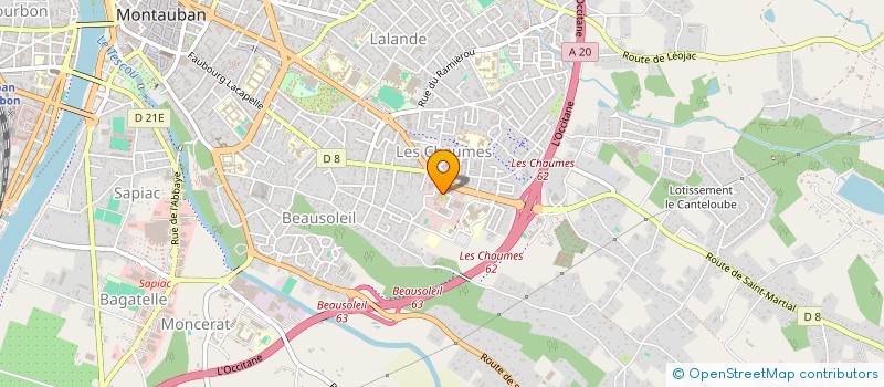 localisation de l'entreprise ALMA - ELVEA 82 - CIAM  MONTAUBAN