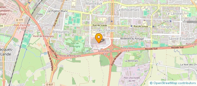 localisation de l'entreprise ALMA KINES, STE EN LIQUIDATION à RENNES