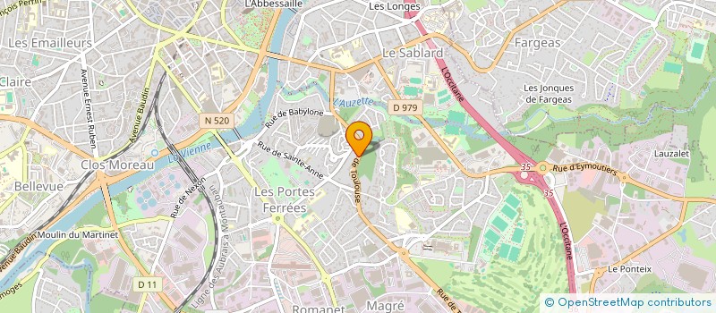 localisation de l'entreprise ALMA PATRIMOINE 87 à LIMOGES