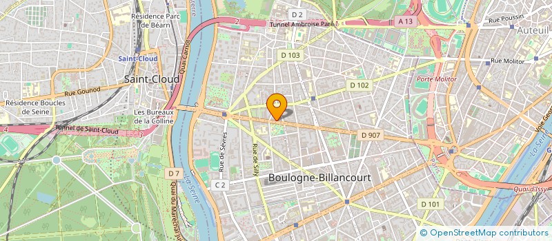 localisation de l'entreprise ALMA REINE à BOULOGNE-BILLANCOURT