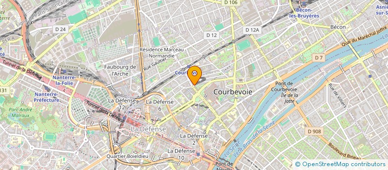 localisation de l'entreprise ALMA9201 à COURBEVOIE