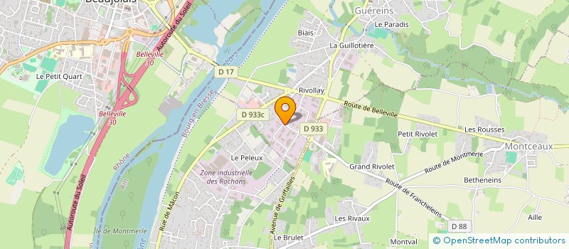 localisation de l'entreprise ALMAC EUROPE à GUEREINS