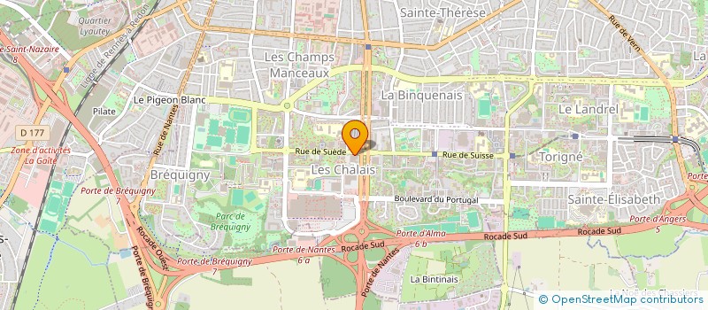 localisation de l'entreprise ALMADI à RENNES
