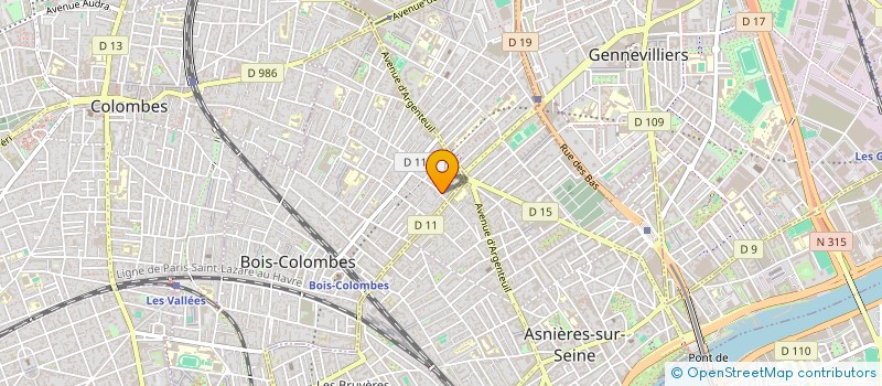 localisation de l'entreprise ALMAFAGE à BOIS-COLOMBES