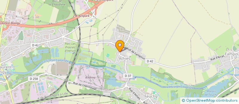 localisation de l'entreprise ALMANIFA  ATHIES