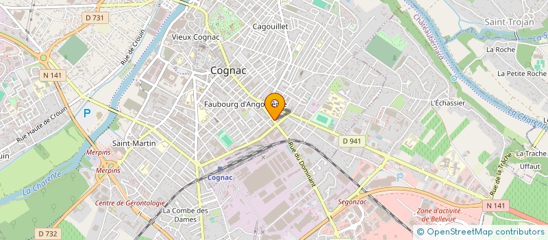 localisation de l'entreprise ALMANT à COGNAC