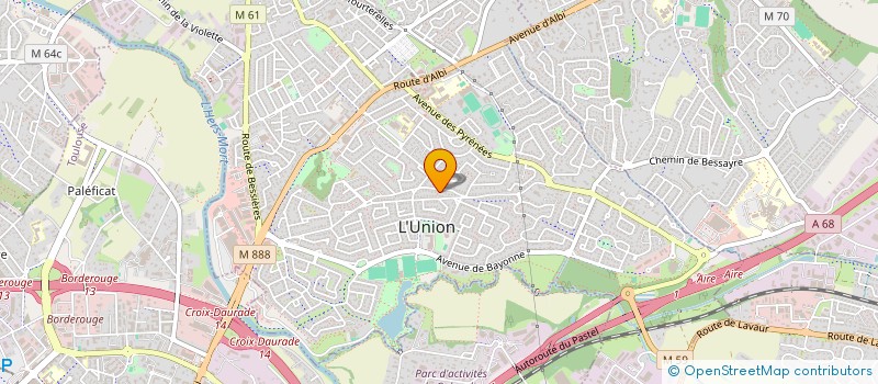 localisation de l'entreprise ALMARO à L'UNION