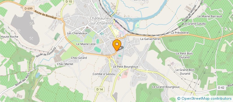localisation de l'entreprise ALMASA à CHATEAUNEUF-SUR-CHARENTE