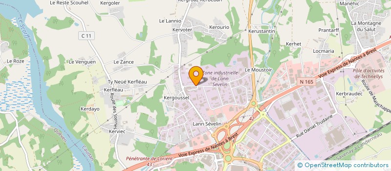 localisation de l'entreprise ALMATRANS à CAUDAN