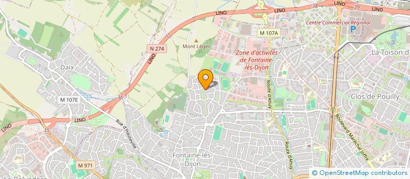 localisation de l'entreprise ALMCA à FONTAINE-LES-DIJON