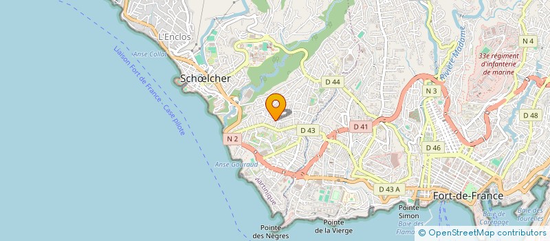 localisation de l'entreprise ALMEGA à SCHOELCHER