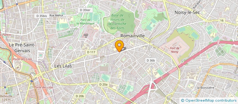 localisation de l'entreprise ALMEIDA BATIMENT à ROMAINVILLE