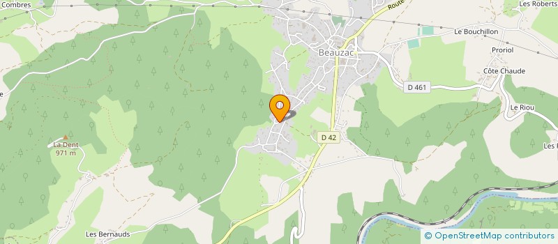 localisation de l'entreprise ALMENA TECHNOLOGY  BEAUZAC