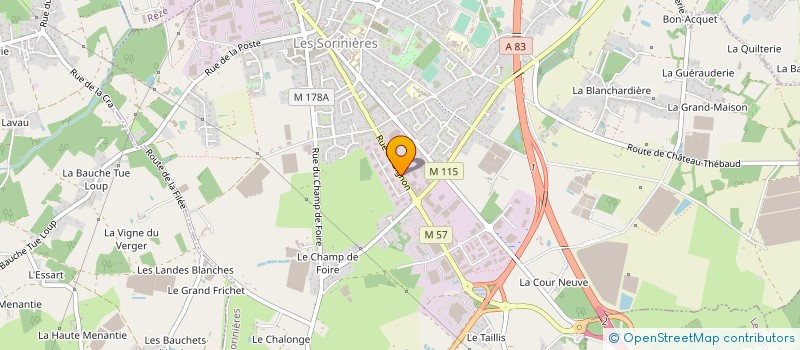 localisation de l'entreprise ALMERIA SOLUTIONS INFORMATIQUES à LES SORINIERES