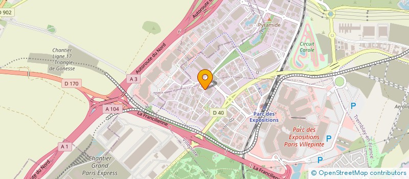 localisation de l'entreprise ALMG IMMOBILIER à VILLEPINTE