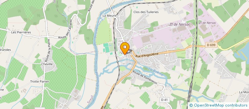 localisation de l'entreprise ALMMA à RUFFEC
