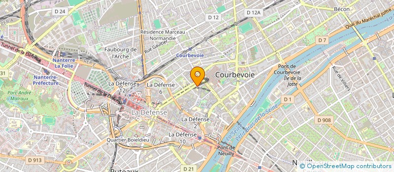 localisation de l'entreprise ALMN PRESTIGES à COURBEVOIE