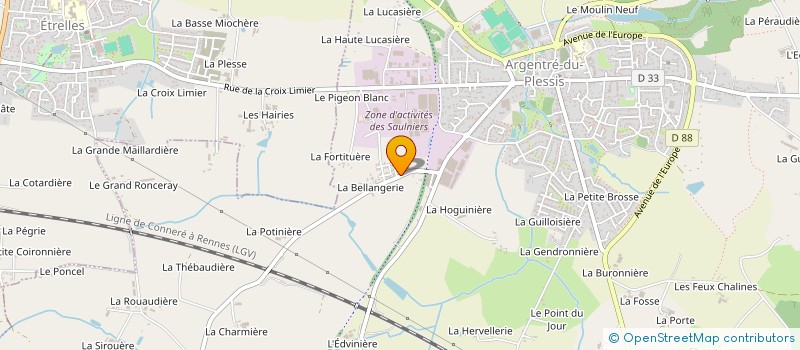 localisation de l'entreprise ALMOR  ARGENTRE-DU-PLESSIS