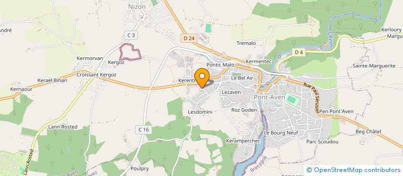 localisation de l'entreprise ALN+  PONT-AVEN