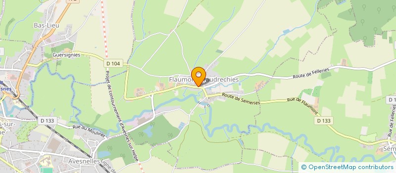 localisation de l'entreprise ALN IMMO à FLAUMONT-WAUDRECHIES