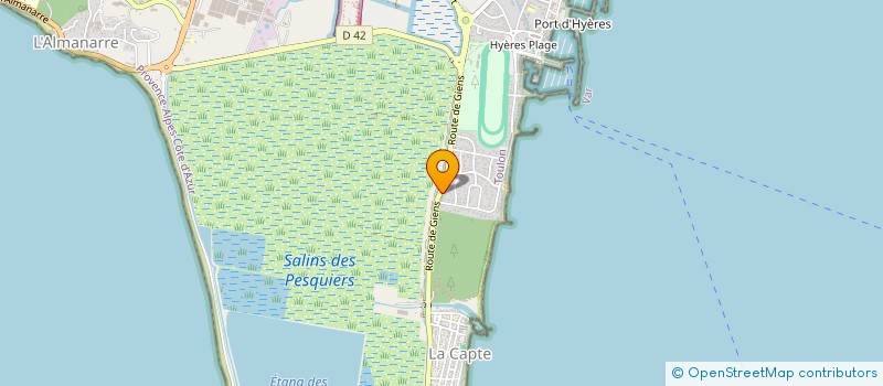 localisation de l'entreprise ALNA à HYERES
