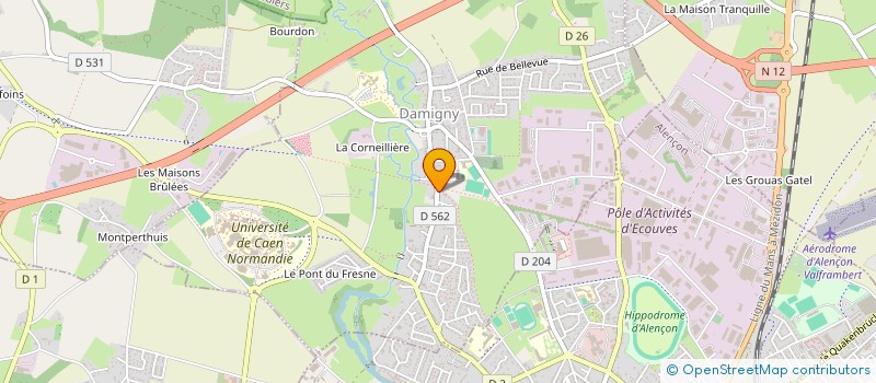 localisation de l'entreprise ALNA HOLDING à DAMIGNY
