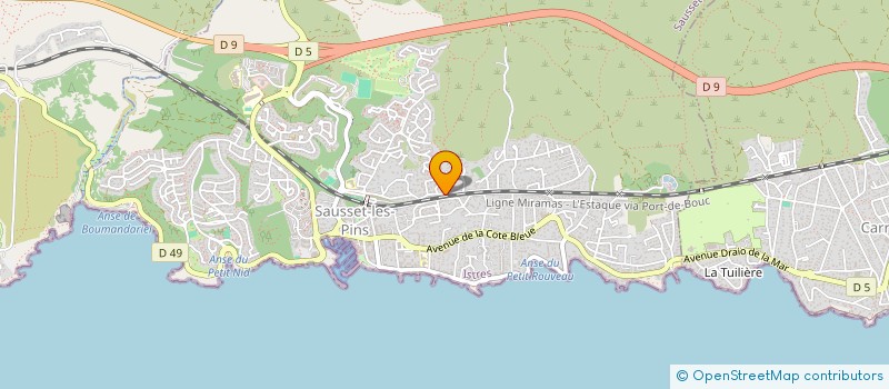 localisation de l'entreprise ALNATEA  SAUSSET-LES-PINS