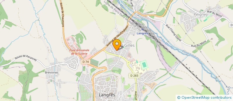 localisation de l'entreprise ALO à LANGRES