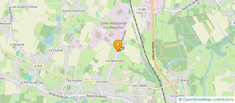 localisation de l'entreprise ALO FROID EQUIPEMENT  BRANGES