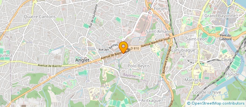 localisation de l'entreprise ALOA à ANGLET