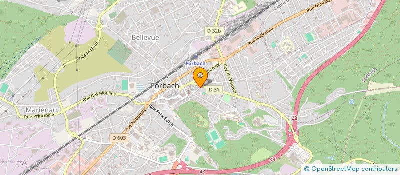 localisation de l'entreprise ALOA DIFFUSION à FORBACH