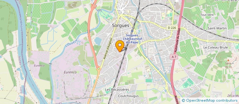 localisation de l'entreprise ALOHA  SORGUES