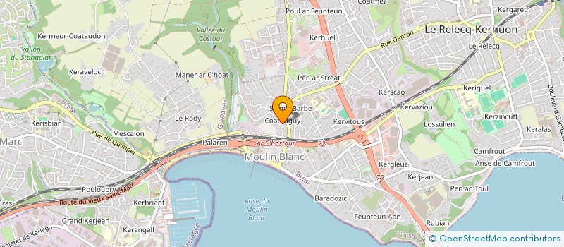 localisation de l'entreprise ALOHA BMP  LE RELECQ-KERHUON