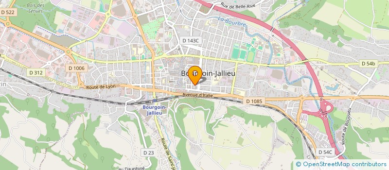 localisation de l'entreprise ALOHA SOINS à BOURGOIN-JALLIEU