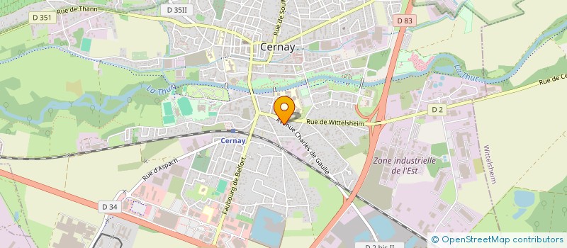localisation de l'entreprise ALOKA'TERRE à CERNAY