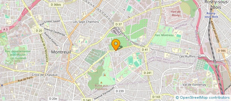 localisation de l'entreprise ALONSO SCI  MONTREUIL
